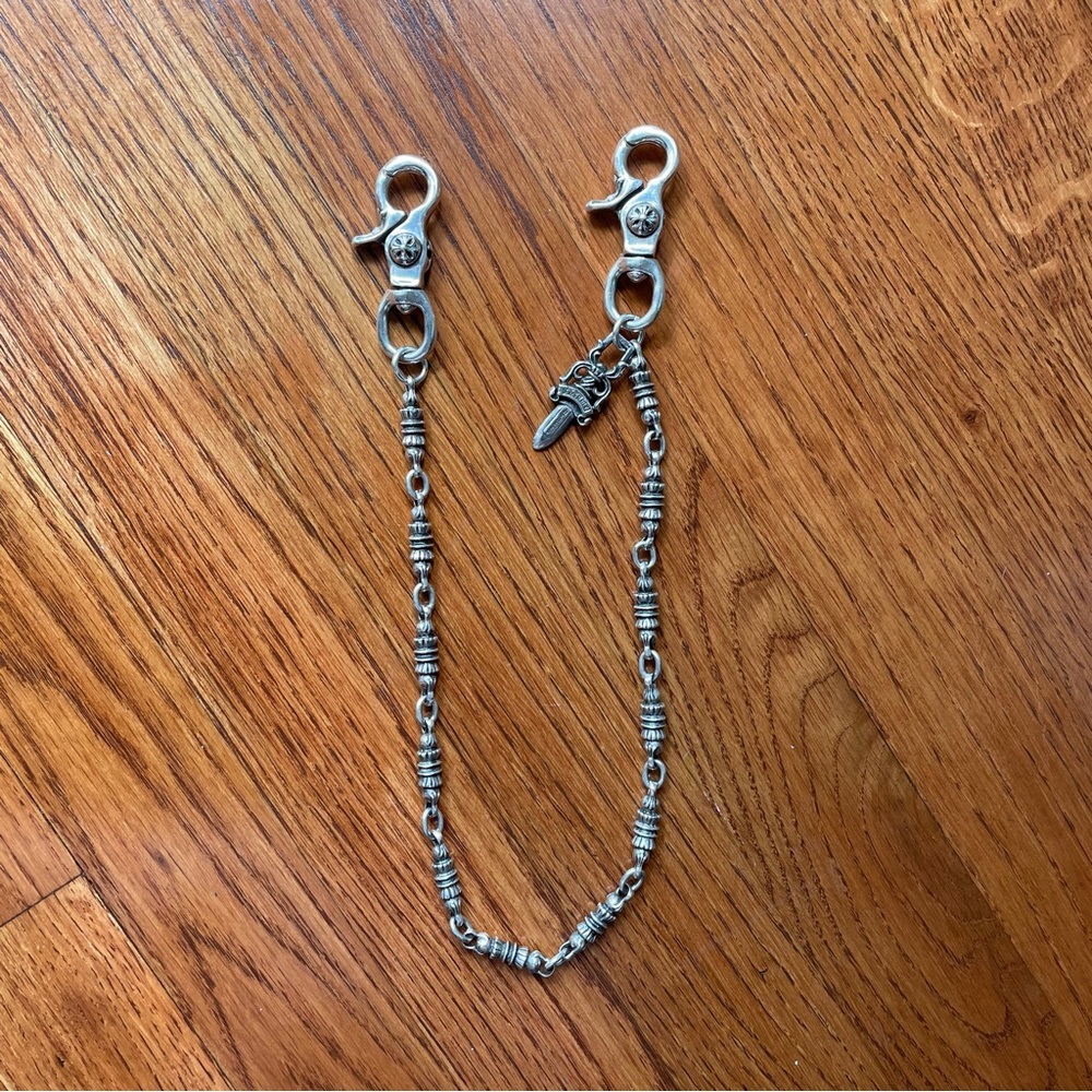 Special order chrome hearts short double clasp brrl link wallet chain.
